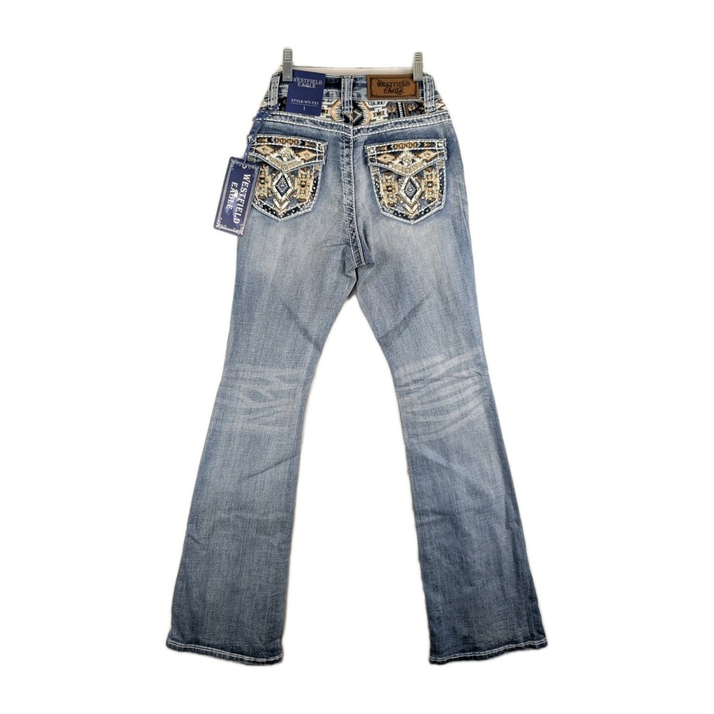 Westfield Eagle Jeans Womens Size 9 Embellished Western Style Flared NWT
